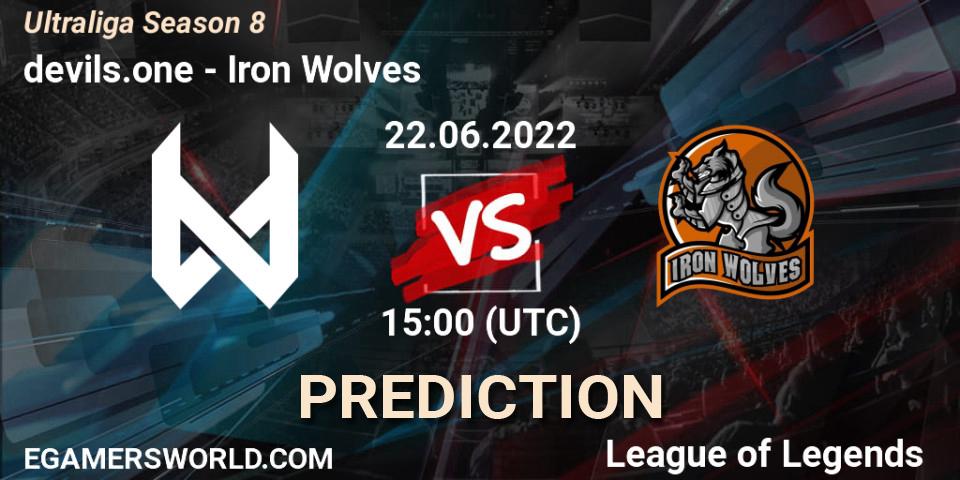 Prognoza devils.one - Iron Wolves. 22.06.2022 at 15:00, LoL, Ultraliga Season 8