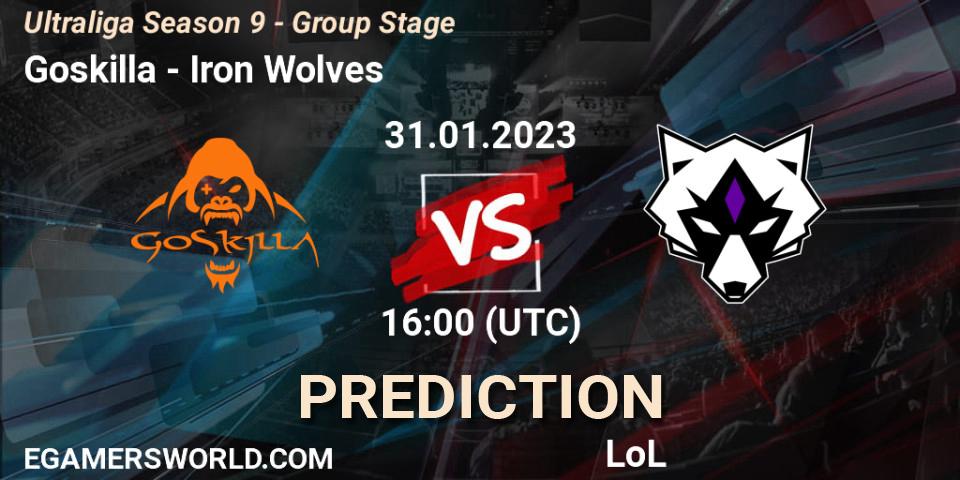 Prognoza Goskilla - Iron Wolves. 31.01.23, LoL, Ultraliga Season 9 - Group Stage