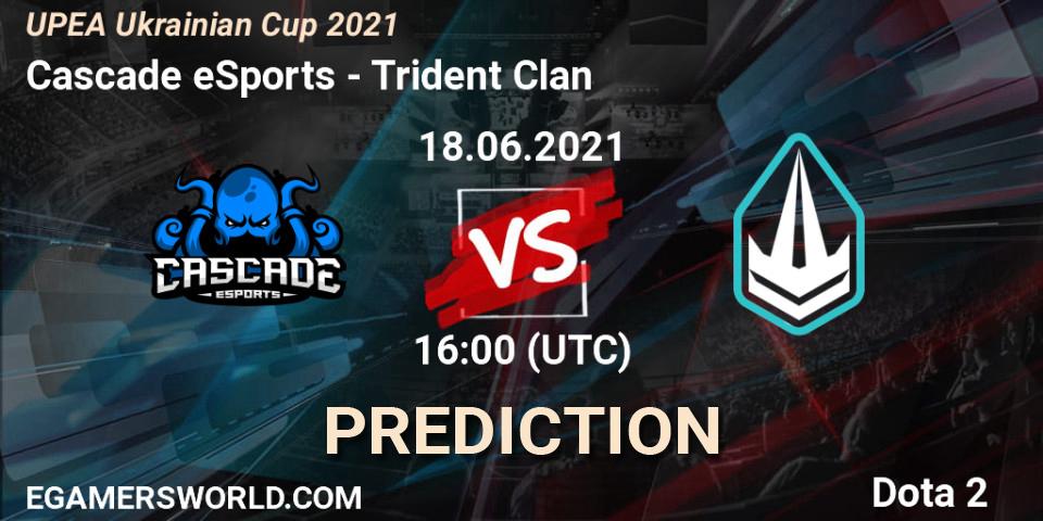 Prognoza Cascade eSports - Trident Clan. 18.06.21, Dota 2, UPEA Ukrainian Cup 2021