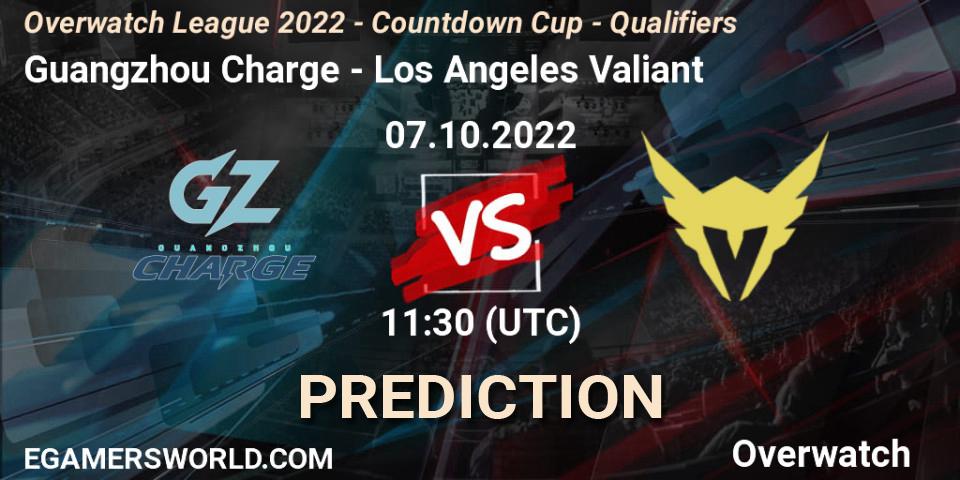 Prognoza Guangzhou Charge - Los Angeles Valiant. 07.10.2022 at 11:50, Overwatch, Overwatch League 2022 - Countdown Cup - Qualifiers