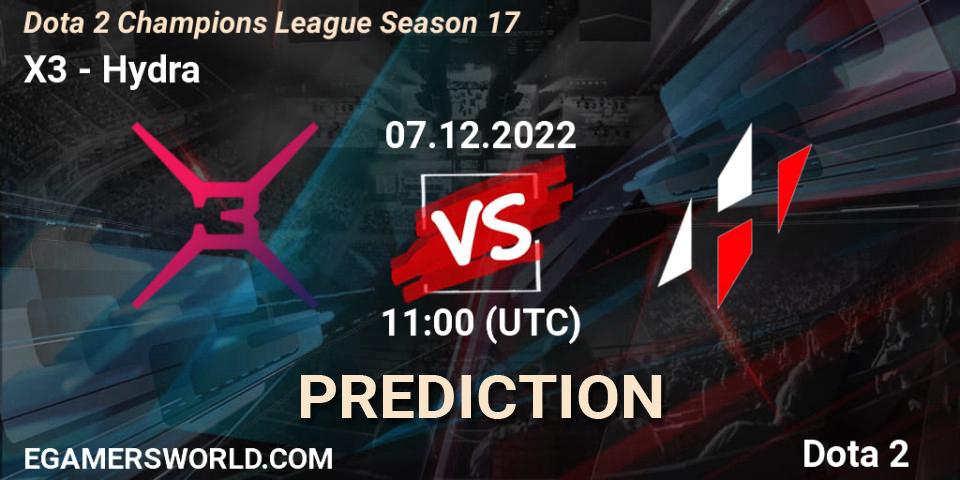 Prognoza X3 - Hydra. 07.12.22, Dota 2, Dota 2 Champions League Season 17