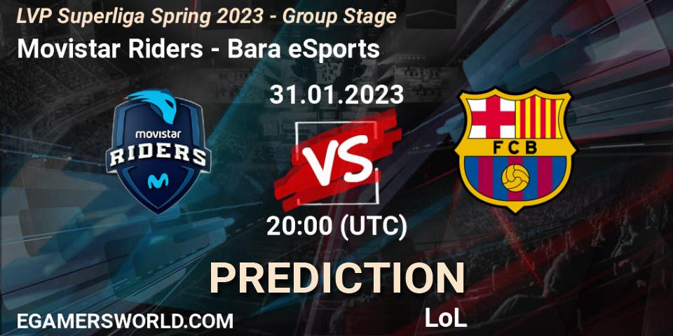 Prognoza Movistar Riders - Barça eSports. 31.01.23, LoL, LVP Superliga Spring 2023 - Group Stage