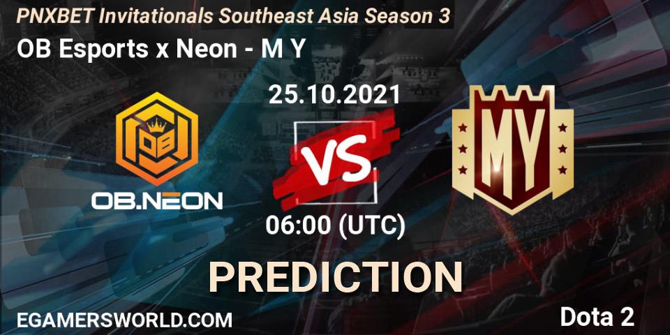 Prognoza OB Esports x Neon - M Y. 26.10.2021 at 06:10, Dota 2, PNXBET Invitationals Southeast Asia Season 3