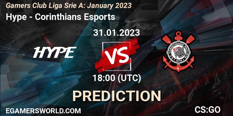 Prognoza Hype - Corinthians Esports. 31.01.23, CS2 (CS:GO), Gamers Club Liga Série A: January 2023