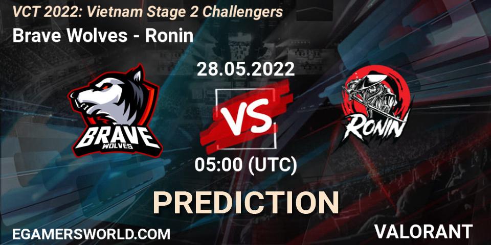 Prognoza Brave Wolves - Ronin. 28.05.2022 at 08:30, VALORANT, VCT 2022: Vietnam Stage 2 Challengers