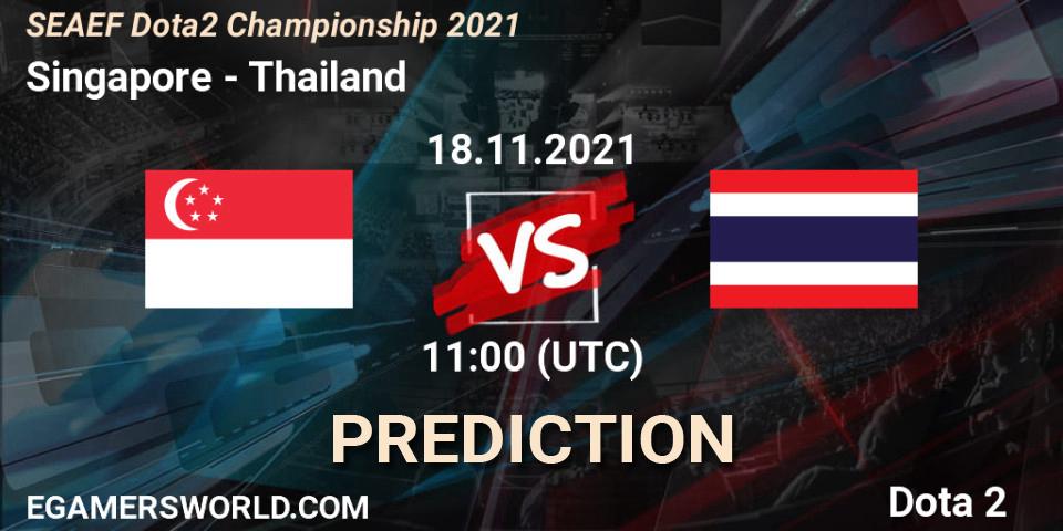 Prognoza Team Singapore - Thailand. 18.11.2021 at 11:12, Dota 2, SEAEF Dota2 Championship 2021