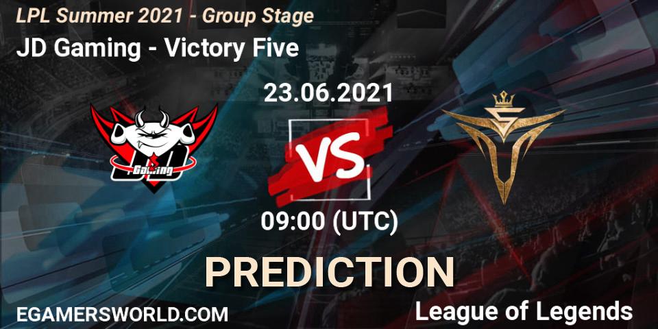 Prognoza JD Gaming - Victory Five. 23.06.2021 at 09:00, LoL, LPL Summer 2021 - Group Stage