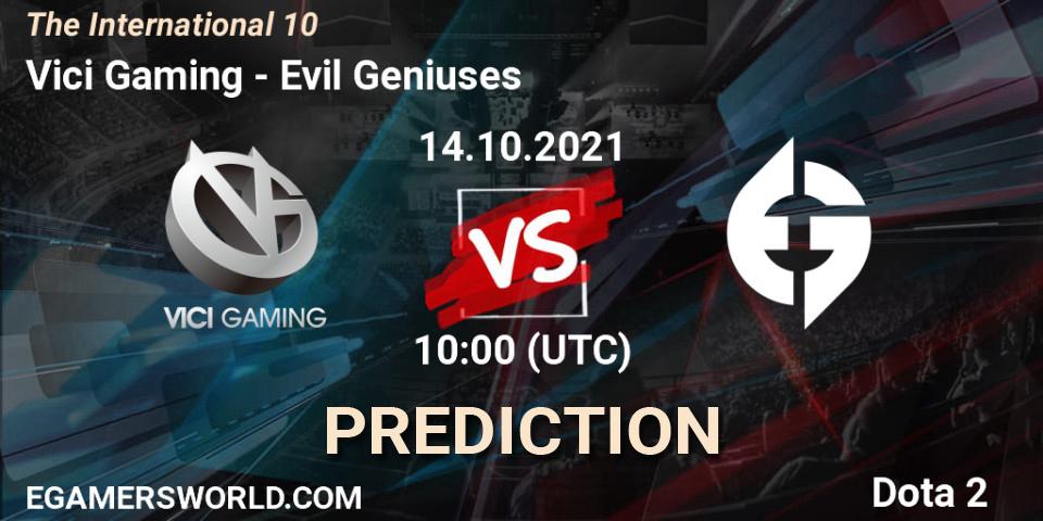 Prognoza Vici Gaming - Evil Geniuses. 14.10.2021 at 10:39, Dota 2, The Internationa 2021
