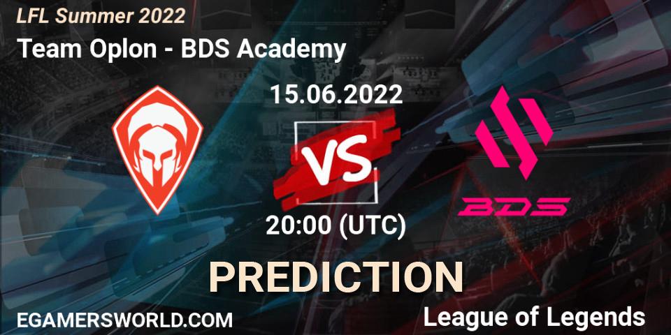 Prognoza Team Oplon - BDS Academy. 15.06.2022 at 20:00, LoL, LFL Summer 2022