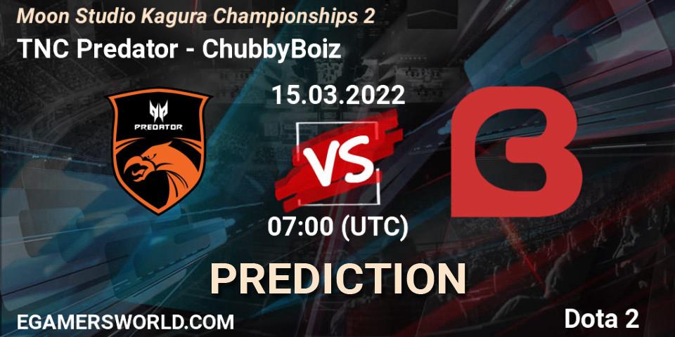 Prognoza TNC Predator - ChubbyBoiz. 15.03.2022 at 06:07, Dota 2, Moon Studio Kagura Championships 2