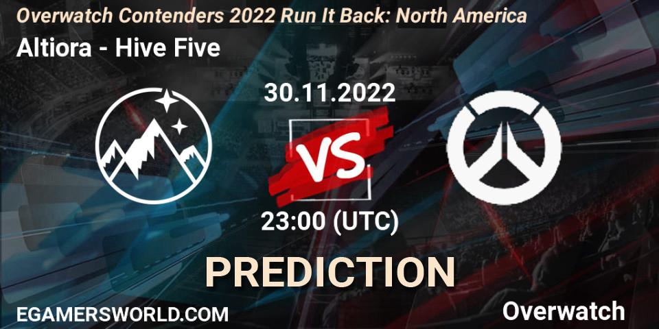 Prognoza Altiora - Hive Five. 30.11.2022 at 23:00, Overwatch, Overwatch Contenders 2022 Run It Back: North America