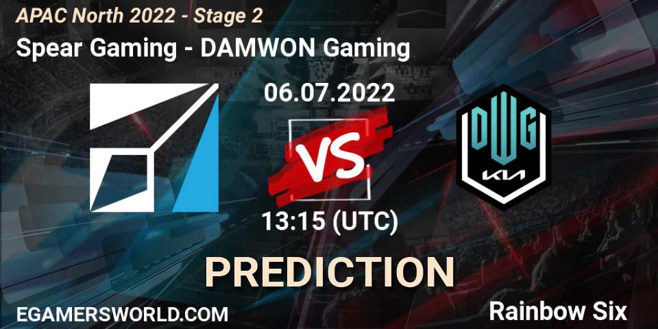 Prognoza Spear Gaming - DAMWON Gaming. 06.07.2022 at 13:15, Rainbow Six, APAC North 2022 - Stage 2