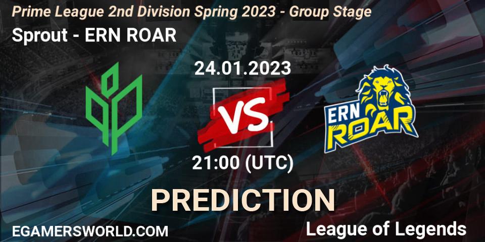 Prognoza Sprout - ERN ROAR. 24.01.2023 at 21:00, LoL, Prime League 2nd Division Spring 2023 - Group Stage