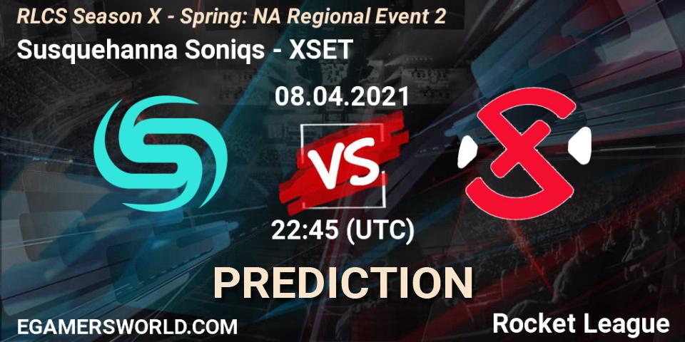 Prognoza Susquehanna Soniqs - XSET. 08.04.2021 at 22:45, Rocket League, RLCS Season X - Spring: NA Regional Event 2
