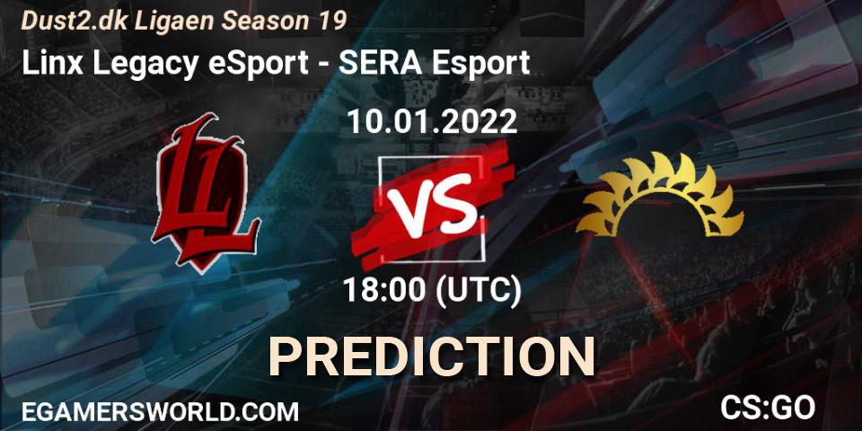 Prognoza Linx Legacy eSport - SERA Esport. 10.01.2022 at 18:00, Counter-Strike (CS2), Dust2.dk Ligaen Season 19