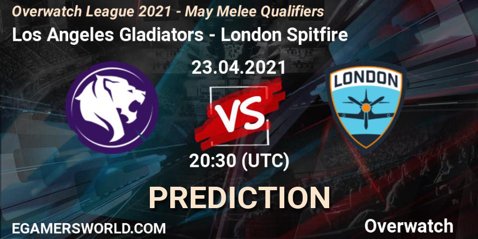 Prognoza Los Angeles Gladiators - London Spitfire. 23.04.2021 at 20:30, Overwatch, Overwatch League 2021 - May Melee Qualifiers