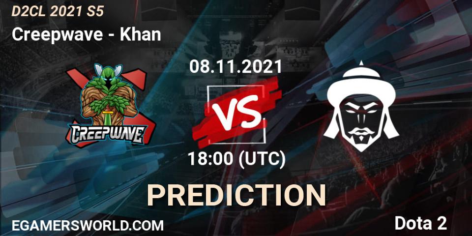 Prognoza Creepwave - Khan. 08.11.2021 at 18:34, Dota 2, Dota 2 Champions League 2021 Season 5