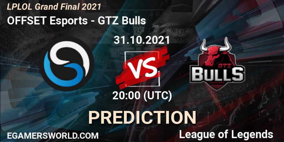 Prognoza OFFSET Esports - GTZ Bulls. 31.10.2021 at 20:00, LoL, LPLOL Grand Final 2021