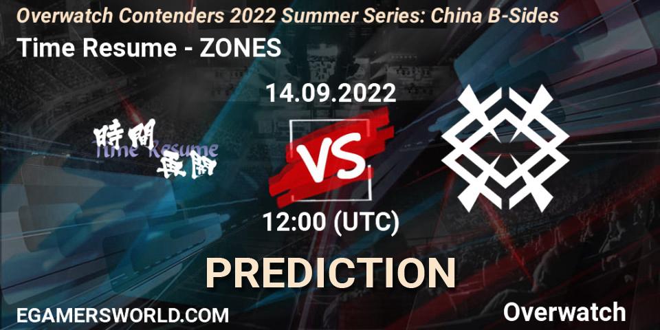 Prognoza Time Resume - ZONES. 14.09.22, Overwatch, Overwatch Contenders 2022 Summer Series: China B-Sides