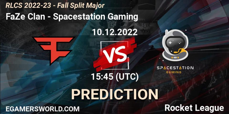 Prognoza FaZe Clan - Spacestation Gaming. 10.12.2022 at 15:45, Rocket League, RLCS 2022-23 - Fall Split Major