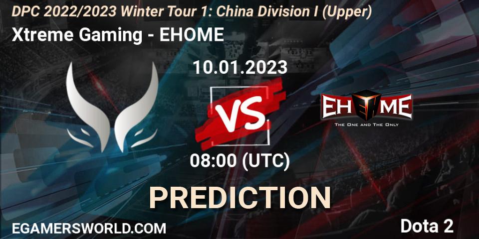 Prognoza Xtreme Gaming - EHOME. 10.01.2023 at 07:55, Dota 2, DPC 2022/2023 Winter Tour 1: CN Division I (Upper)