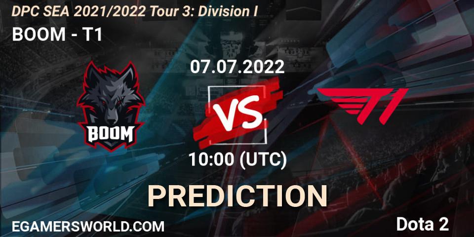 Prognoza BOOM - T1. 07.07.22, Dota 2, DPC SEA 2021/2022 Tour 3: Division I