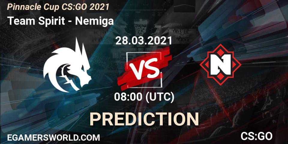 Prognoza Team Spirit - Nemiga. 28.03.2021 at 08:00, Counter-Strike (CS2), Pinnacle Cup #1
