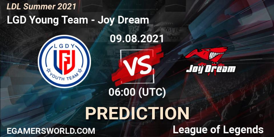 Prognoza LGD Young Team - Joy Dream. 09.08.2021 at 06:00, LoL, LDL Summer 2021