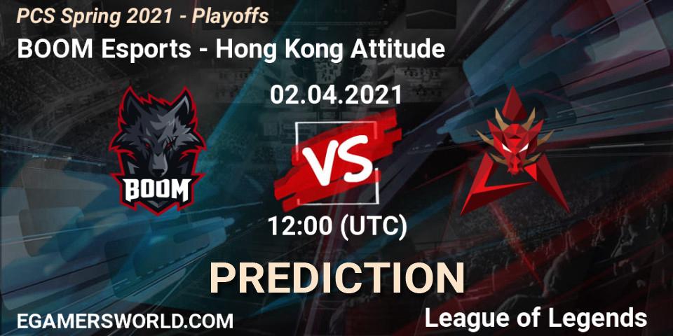 Prognoza BOOM Esports - Hong Kong Attitude. 02.04.2021 at 11:30, LoL, PCS Spring 2021 - Playoffs