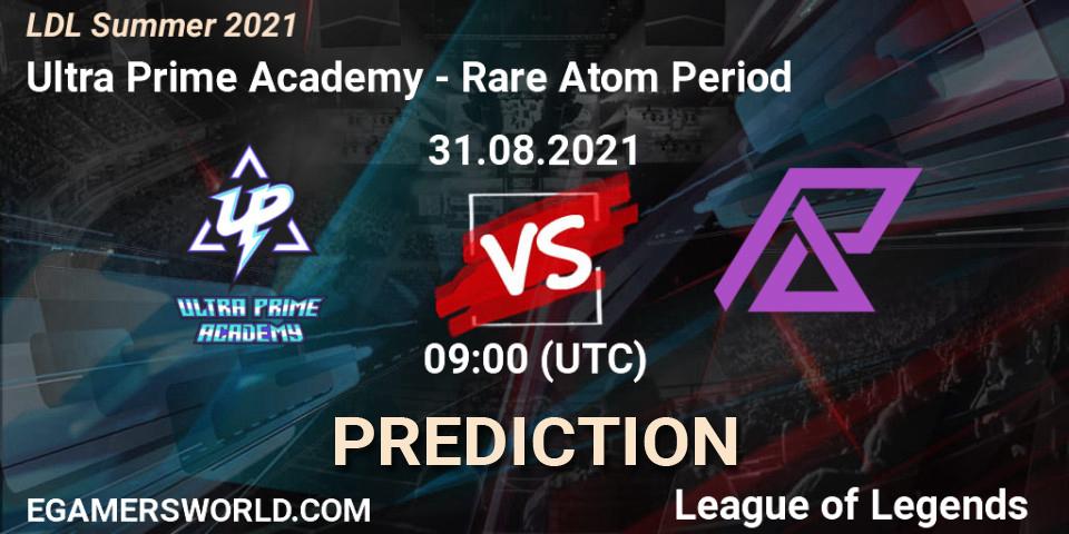 Prognoza Ultra Prime Academy - Rare Atom Period. 31.08.2021 at 09:00, LoL, LDL Summer 2021