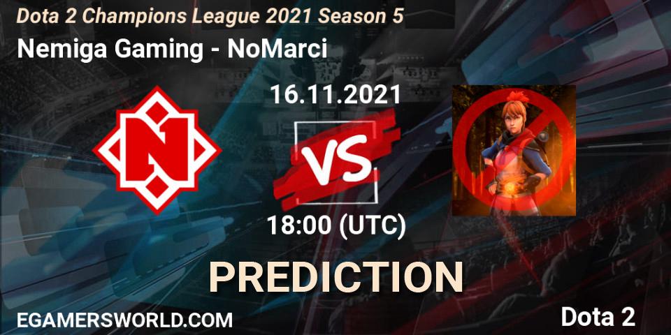 Prognoza Nemiga Gaming - NoMarci. 16.11.2021 at 18:02, Dota 2, Dota 2 Champions League 2021 Season 5