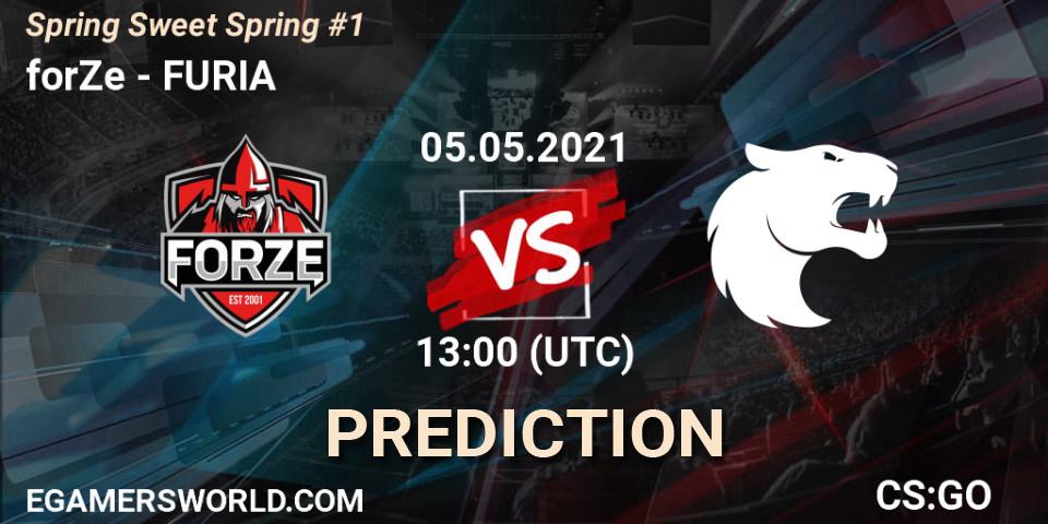 Prognoza forZe - FURIA. 05.05.2021 at 13:00, Counter-Strike (CS2), Spring Sweet Spring #1