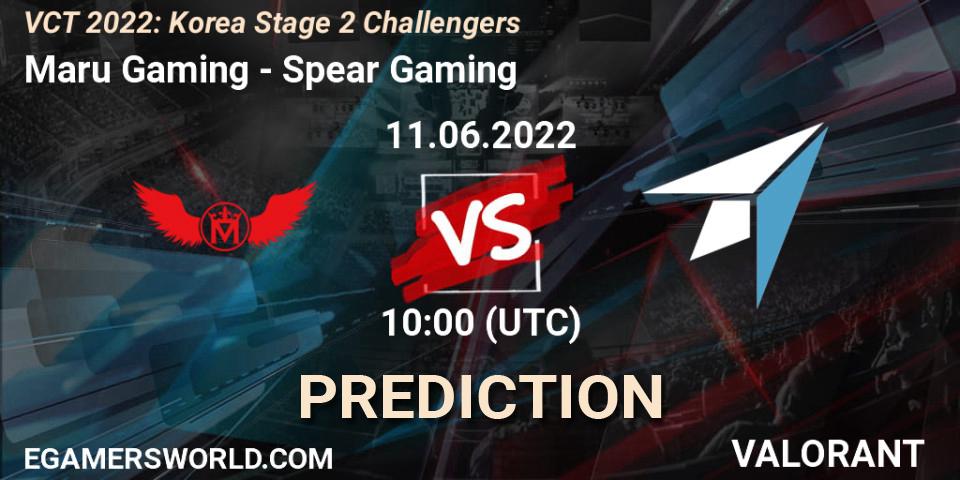 Prognoza Maru Gaming - Spear Gaming. 11.06.2022 at 10:30, VALORANT, VCT 2022: Korea Stage 2 Challengers