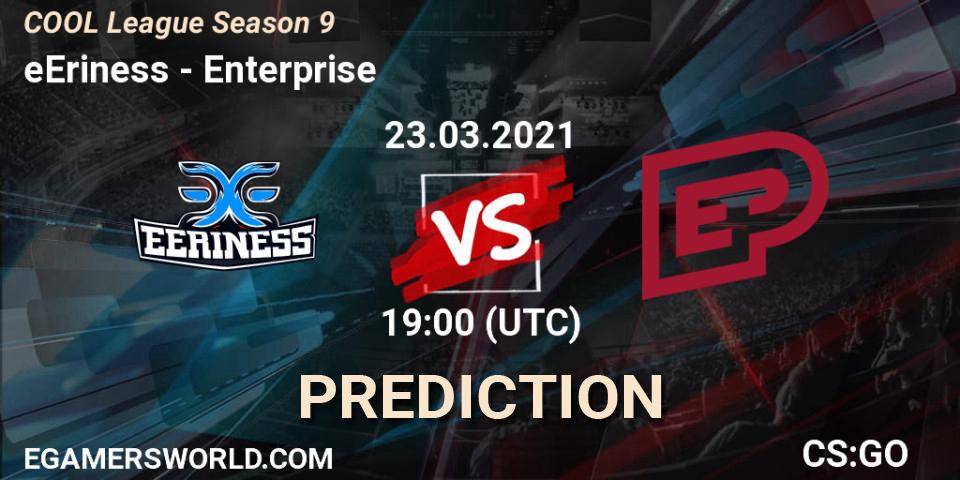 Prognoza eEriness - Enterprise. 27.04.2021 at 18:00, Counter-Strike (CS2), COOL League Season 9