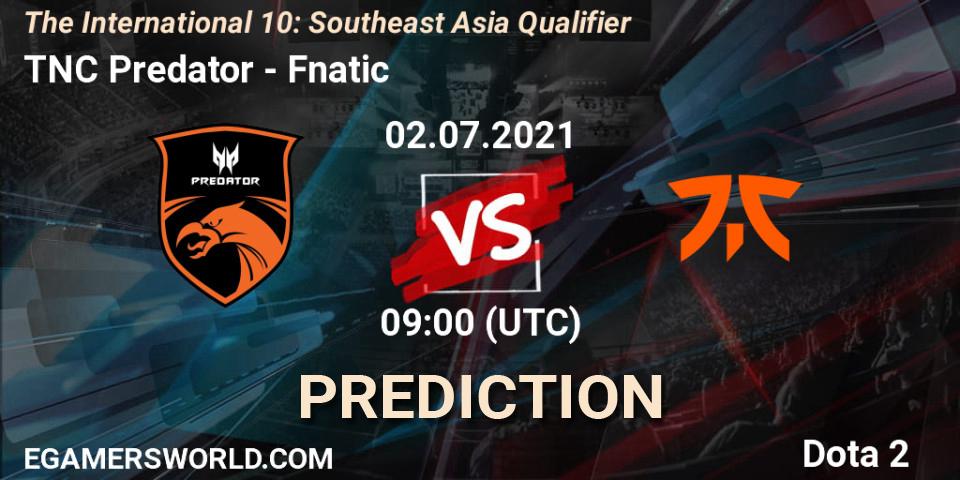 Prognoza TNC Predator - Fnatic. 02.07.21, Dota 2, The International 10: Southeast Asia Qualifier