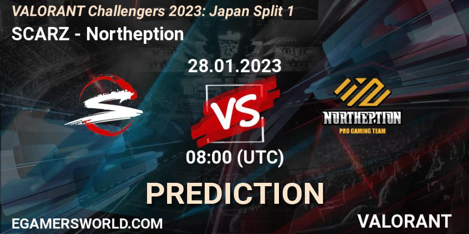 Prognoza SCARZ - Northeption. 28.01.23, VALORANT, VALORANT Challengers 2023: Japan Split 1