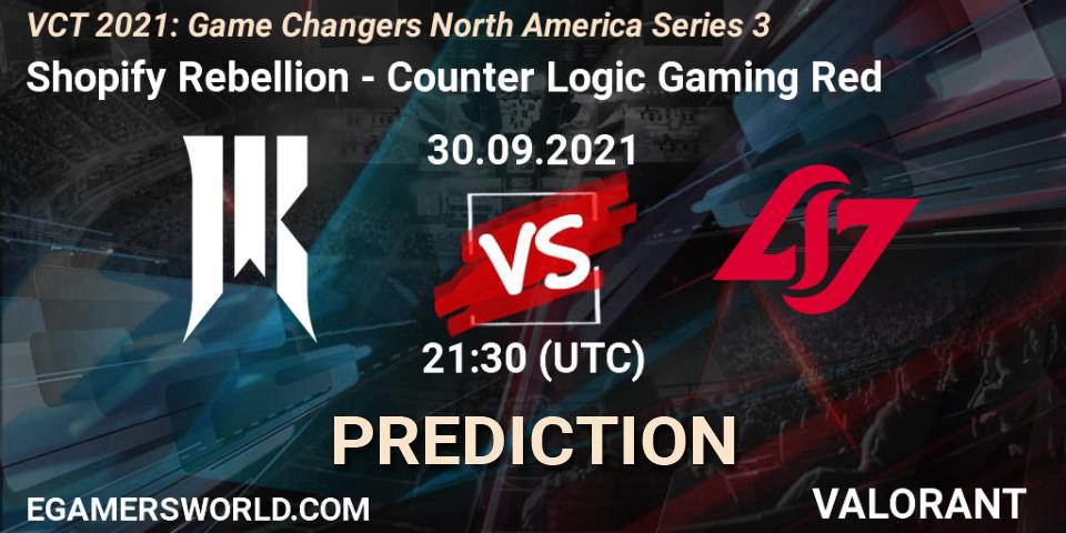 Prognoza Shopify Rebellion - Counter Logic Gaming Red. 30.09.2021 at 21:30, VALORANT, VCT 2021: Game Changers North America Series 3