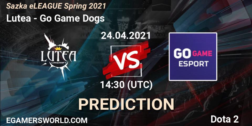 Prognoza Lutea - Go Game Dogs. 24.04.2021 at 14:30, Dota 2, Sazka eLEAGUE Spring 2021