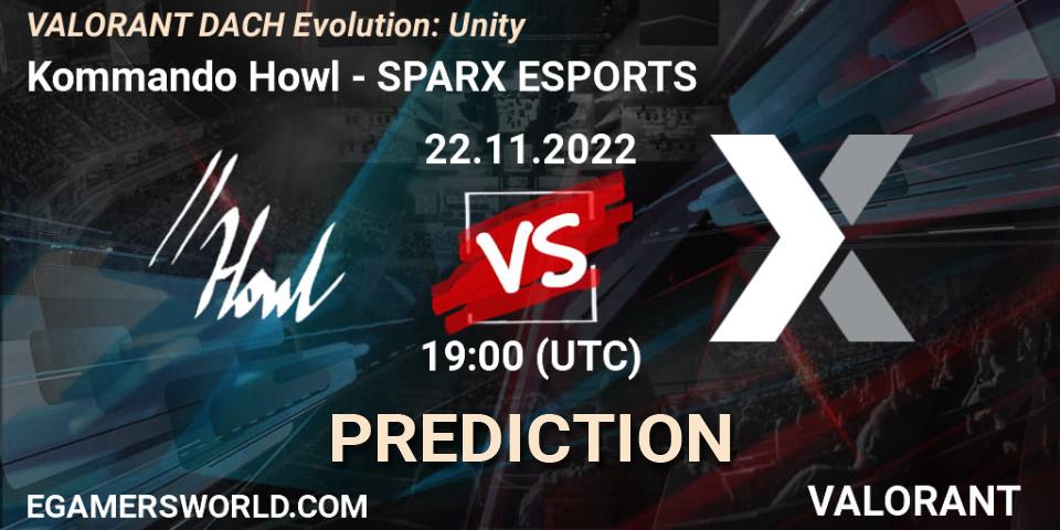 Prognoza Kommando Howl - SPARX ESPORTS. 22.11.2022 at 19:00, VALORANT, VALORANT DACH Evolution: Unity