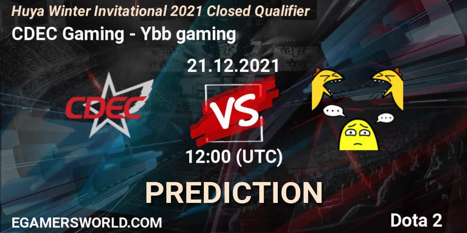 Prognoza CDEC Gaming - Ybb gaming. 21.12.2021 at 12:25, Dota 2, Huya Winter Invitational 2021 Closed Qualifier