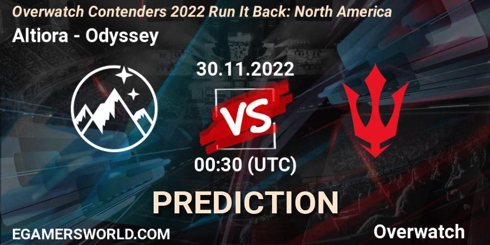 Prognoza Altiora - Odyssey. 09.12.2022 at 00:30, Overwatch, Overwatch Contenders 2022 Run It Back: North America