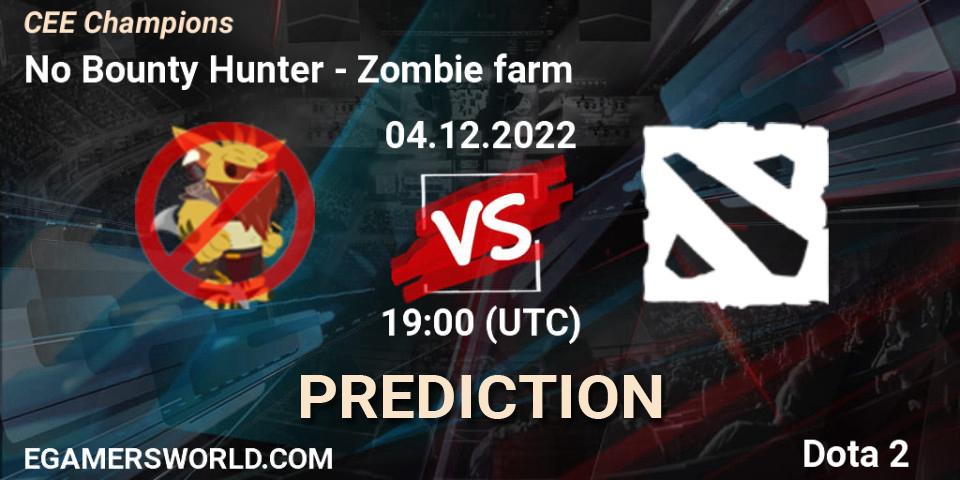 Prognoza No Bounty Hunter - Zombie farm. 04.12.22, Dota 2, CEE Champions
