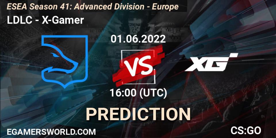 Prognoza LDLC - X-Gamer. 01.06.2022 at 16:00, Counter-Strike (CS2), ESEA Season 41: Advanced Division - Europe