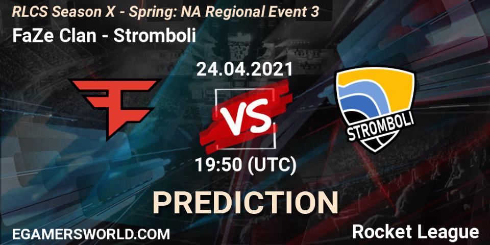 Prognoza FaZe Clan - Stromboli. 24.04.2021 at 19:15, Rocket League, RLCS Season X - Spring: NA Regional Event 3