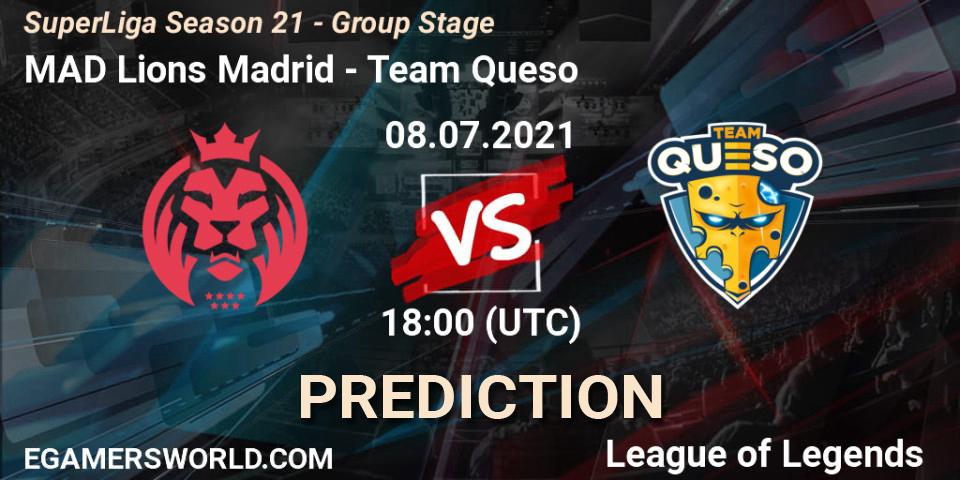 Prognoza MAD Lions Madrid - Team Queso. 08.07.21, LoL, SuperLiga Season 21 - Group Stage 