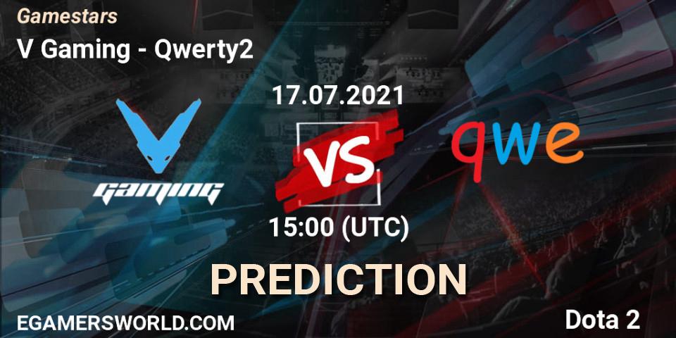 Prognoza V Gaming - Qwerty2. 17.07.2021 at 09:09, Dota 2, Gamestars