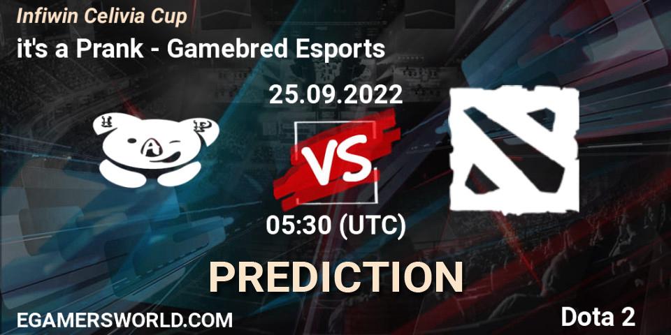 Prognoza it's a Prank - Gamebred Esports. 22.09.2022 at 02:59, Dota 2, Infiwin Celivia Cup 