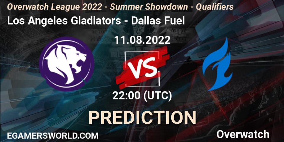 Prognoza Los Angeles Gladiators - Dallas Fuel. 11.08.22, Overwatch, Overwatch League 2022 - Summer Showdown - Qualifiers