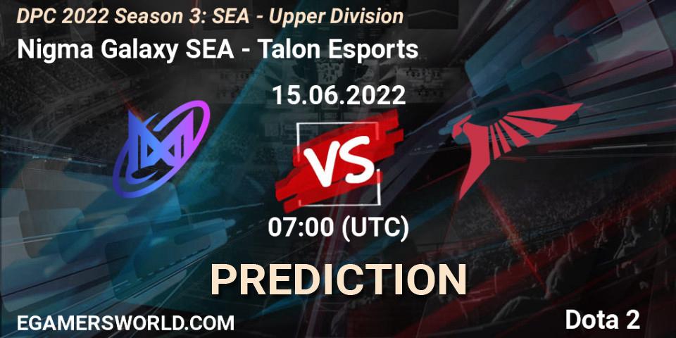 Prognoza Nigma Galaxy SEA - Talon Esports. 15.06.2022 at 07:02, Dota 2, DPC SEA 2021/2022 Tour 3: Division I