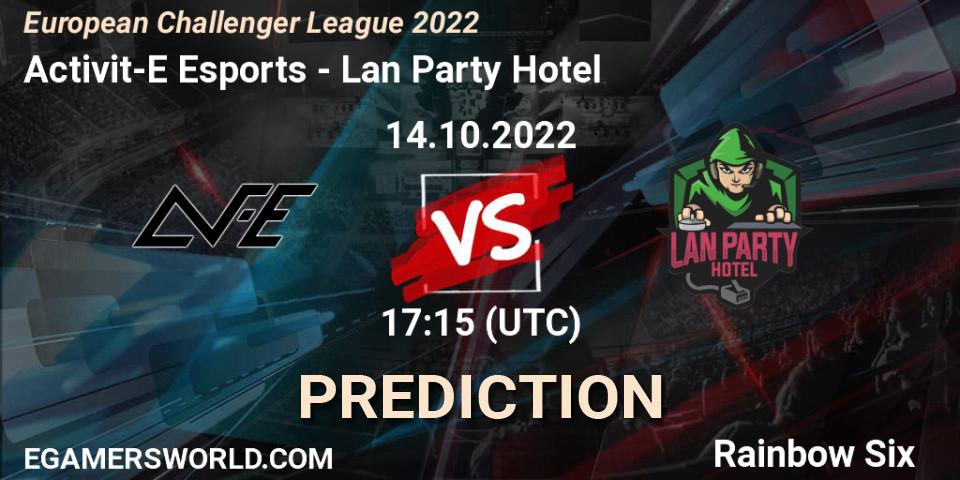 Prognoza Activit-E Esports - Lan Party Hotel. 14.10.2022 at 17:15, Rainbow Six, European Challenger League 2022